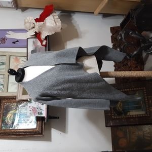 Womens Gray Cardigan Sweater Jacket Wool long sleeve sz Small EXPRESS b46